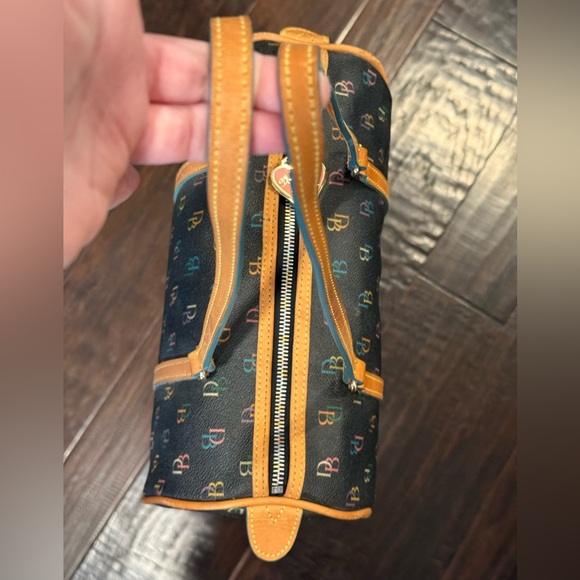 COPY - DOONEY & BOURKE Black Baguette with Rainbow DB Graphic & Rainbow Zipper … - Picture 5 of 16